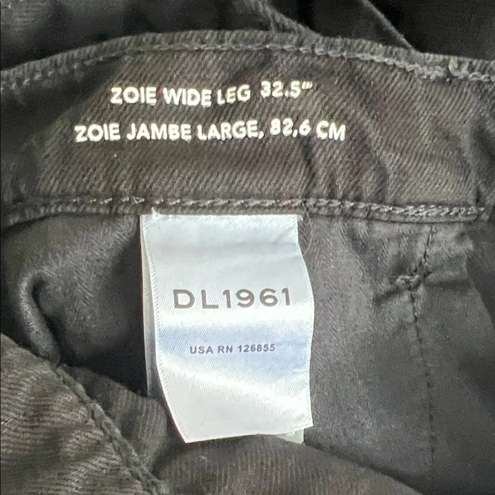 DL1961 ZOIE Wide Leg Black Women's Cargo Pants - Picture 9 of 9